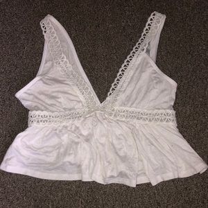 White crop top